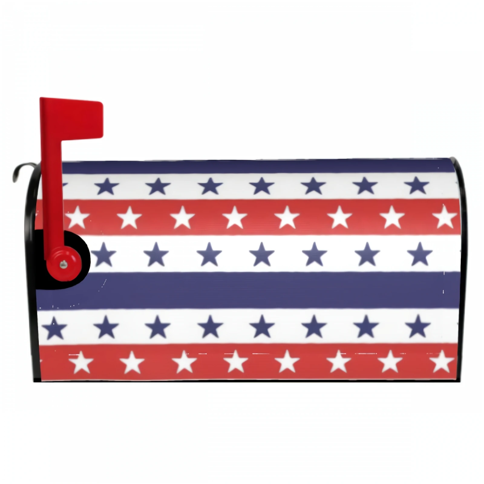 4th Of July Magnetic Mailbox Covers 21x18 Inch Stars And Stripes Mailbox Wraps Post Letter Box Covers for Garden Yard Home Decor