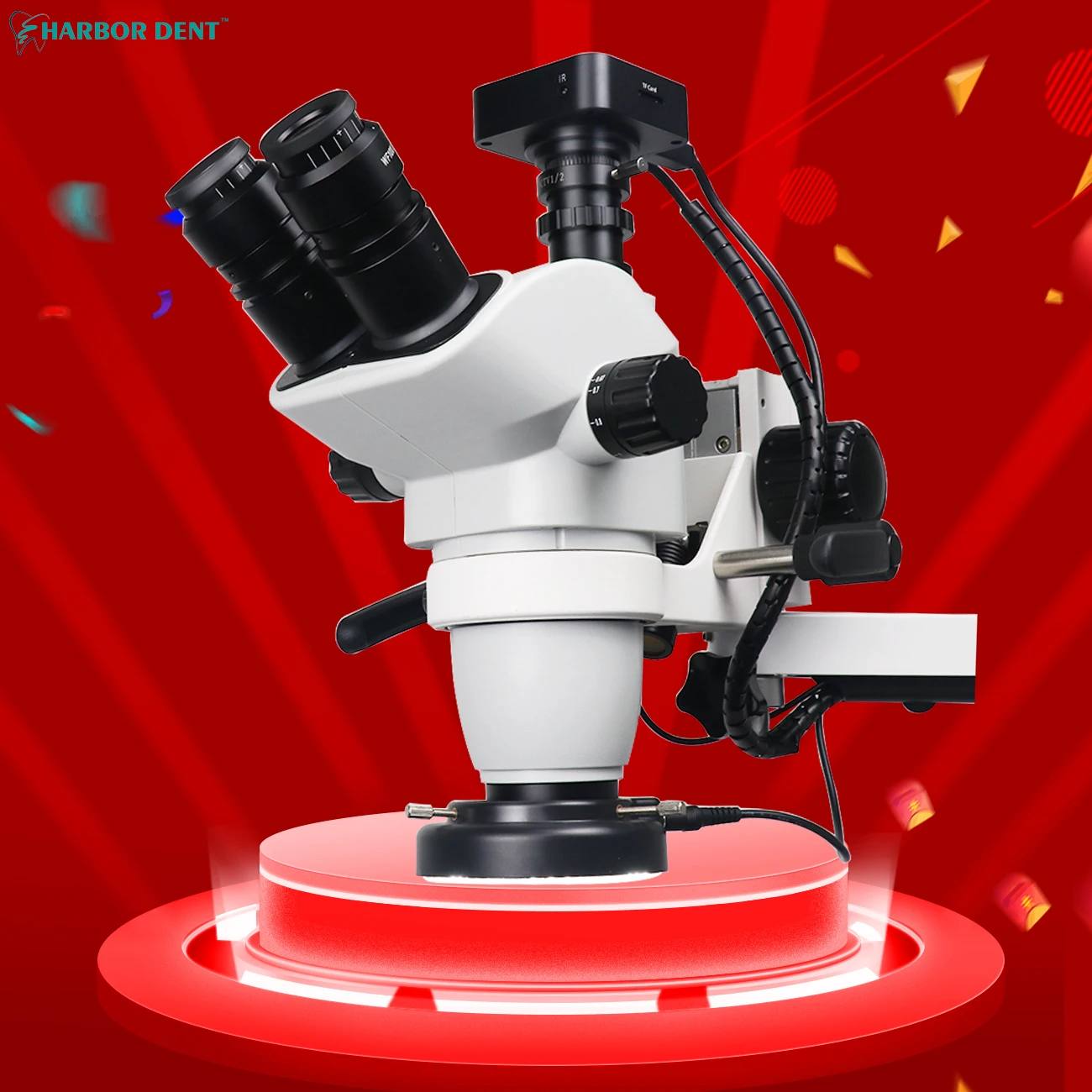 

1080P Dental Operating Microscope Portable Surgical 10X Microscope/endodontic Microscope With Camera Zoom Objective 16 mega