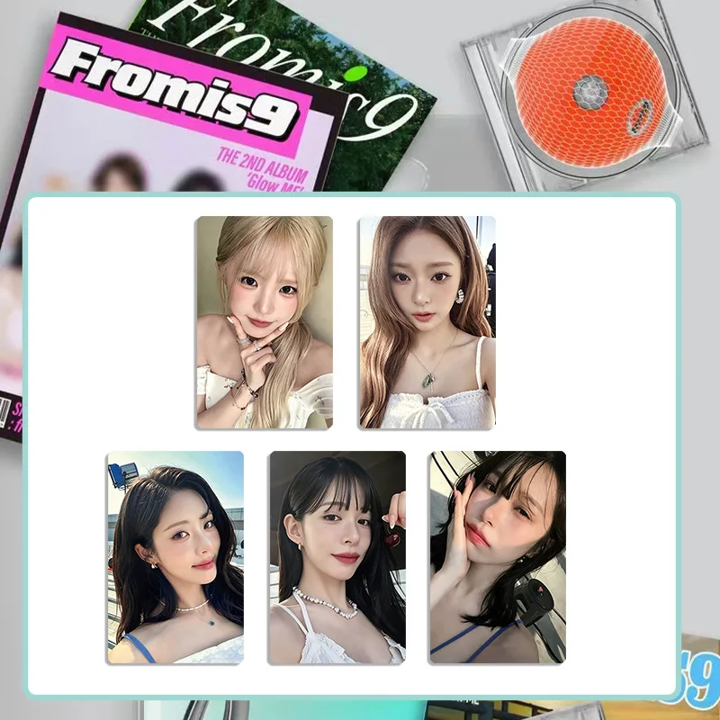 5Pcs/Set Idol Fromis_9 New Album Glow ME Lomo Cards Postcard Lee Saerom Song Hayoung Park Jiwon Jisun ChaeYoung Jiheon Fans Gift