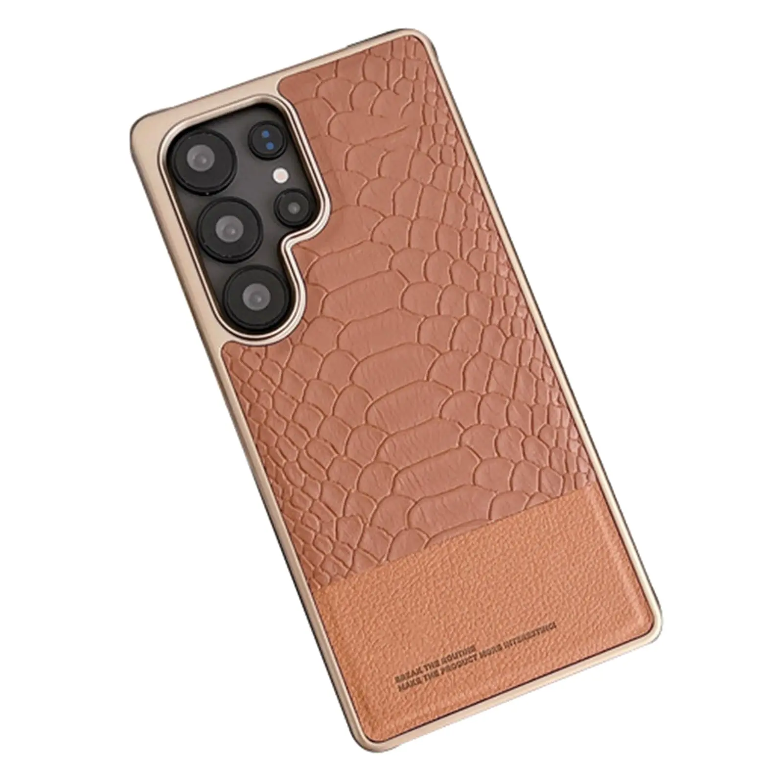 

Магнитный кожаный чехол со змеиным узором для Samsung Galaxy S25 Ultra/S25 Plus/S25 - гальваническое покрытие с узором сращивания | Чехол в деловом стиле