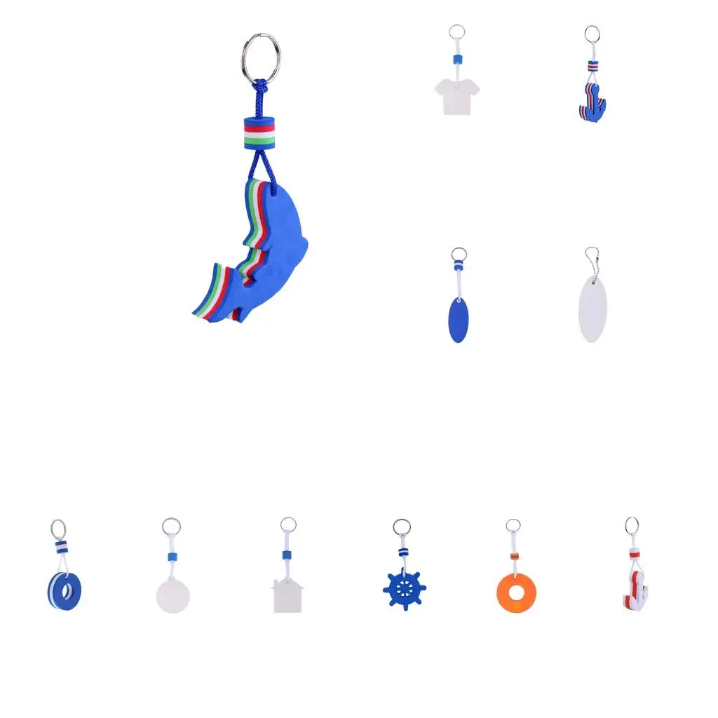 Novelty Floating Boating Keychain Sailing Fishing Key Chain Ring Float