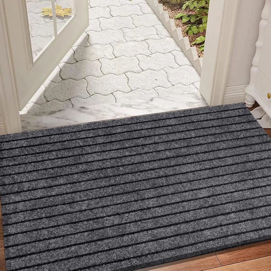 Gray black kitchen carpet, non-slip kitchen, rubber bottom, carpet, long strip, laundry, entrance door mat, striped door mat