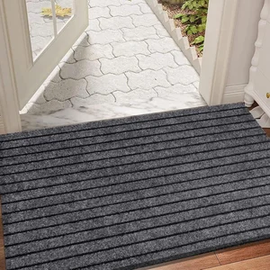 회색 검은 부엌 카펫, 비 슬립 키친, 고무 바닥, 카펫, 긴 스트립, 세탁소, 입구 도어 매트, 줄무늬 도어 매트 10 최고의 판매 러그 주방 -110