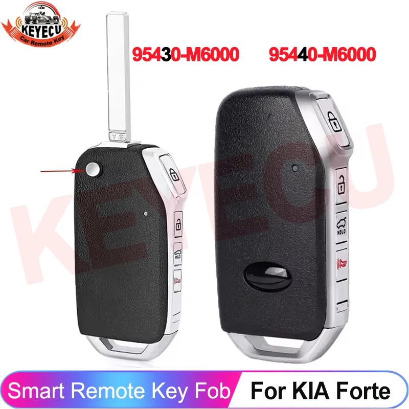 

KEYECU Keyless Go 433MHz 95430-M6000 95440-M6000 For KIA Forte 2019 2020 2021 Smart Key Remote FCC ID: CQOFD00430 81996-M6020