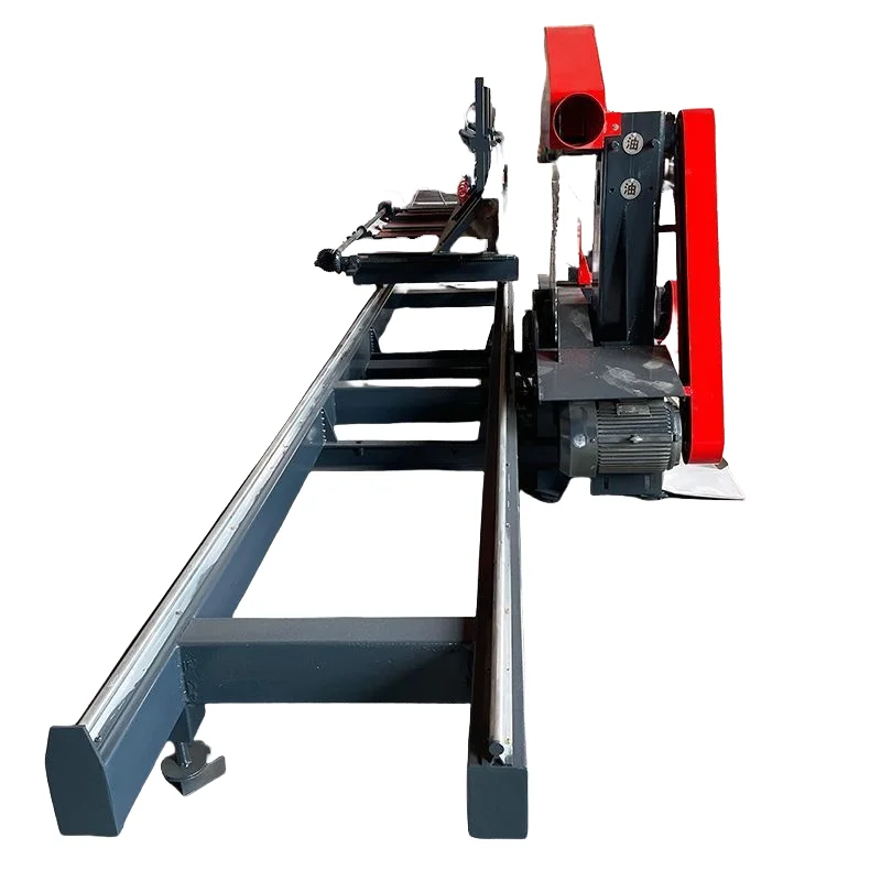 

Good Selling Round Log Cutting Band Saw Horizontal Style With Two Circular Saw Blades Sliding Table Saw Machines