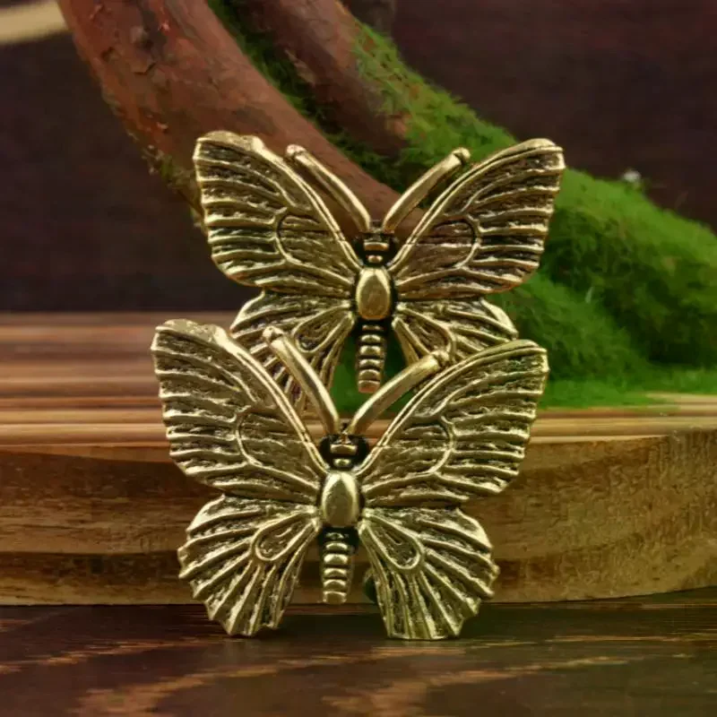 Vintage Brass Butterfly Ornaments 1/3/5Pcs Set Office Decor Aesthetic Teapot Table Centerpiece Living Room Vintage Animal Models