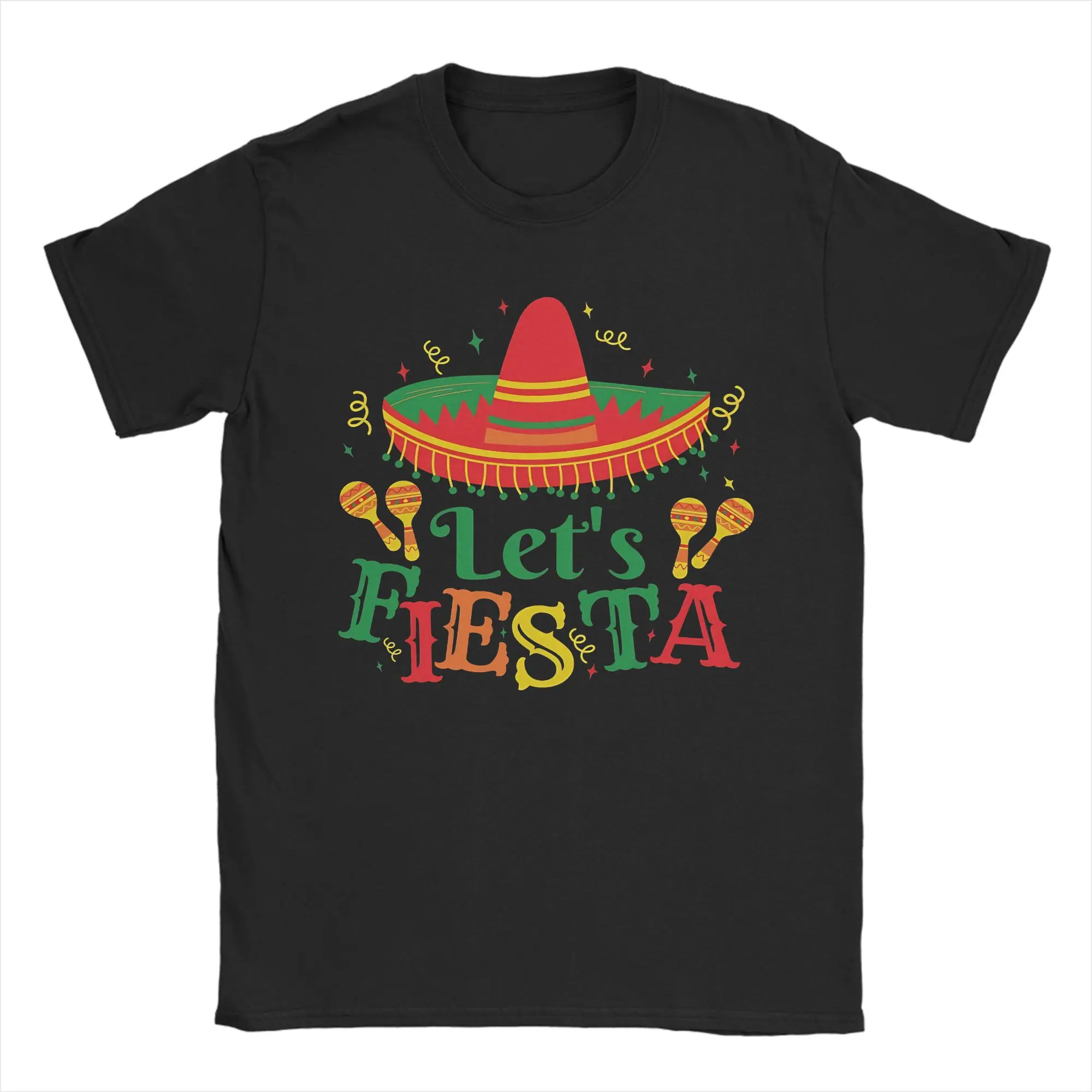 Let's Shift Party Fiesta T Shirt Mexican Amigo Cinco De Mayo Hip Hop T-Shirts Short Sleeves Y2K Tops Summer Cotton Top Tees
