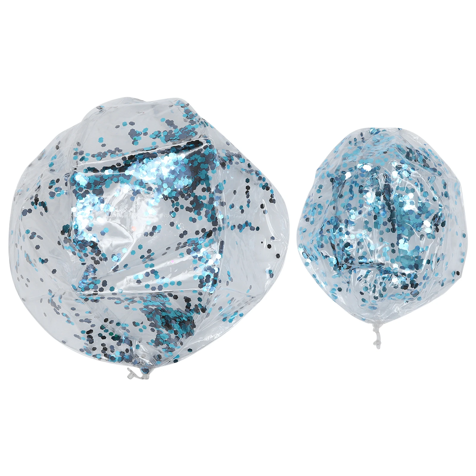 

2Pcs Sequined Beach Ball Inflatable PVC Water Toy Shiny Elastic Large Size Kids Family Play Outdoor Bright Color Photography