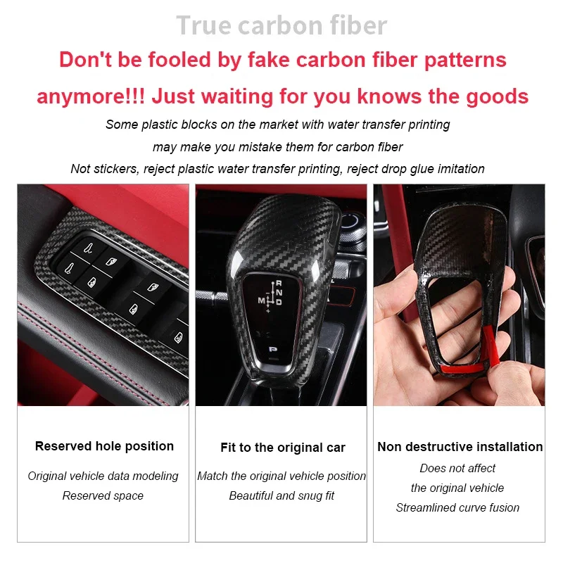 สำหรับ Porsche Cayenne 2018 2019 2020 2021 2022 2023 2024 กรอบตกแต่งภายในรถยนต์ที่ทำจากคาร์บอนไฟเบอร์แท้