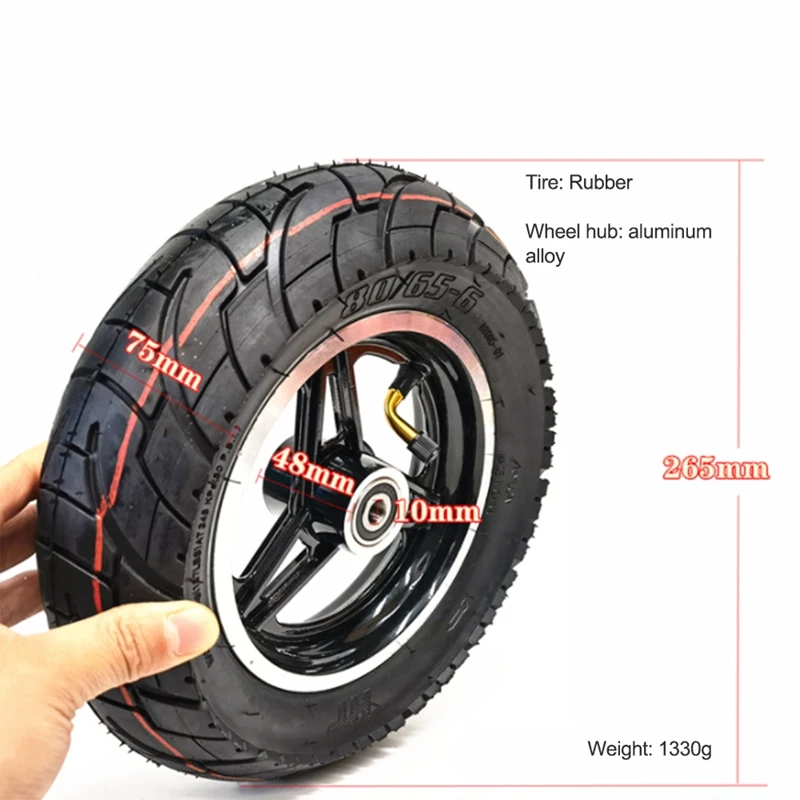 10 Inch 10X3.0 Tire 80/65-6 Tyre+Inner Pneumatic Tyre For Electric Scooter Road Tire Parts