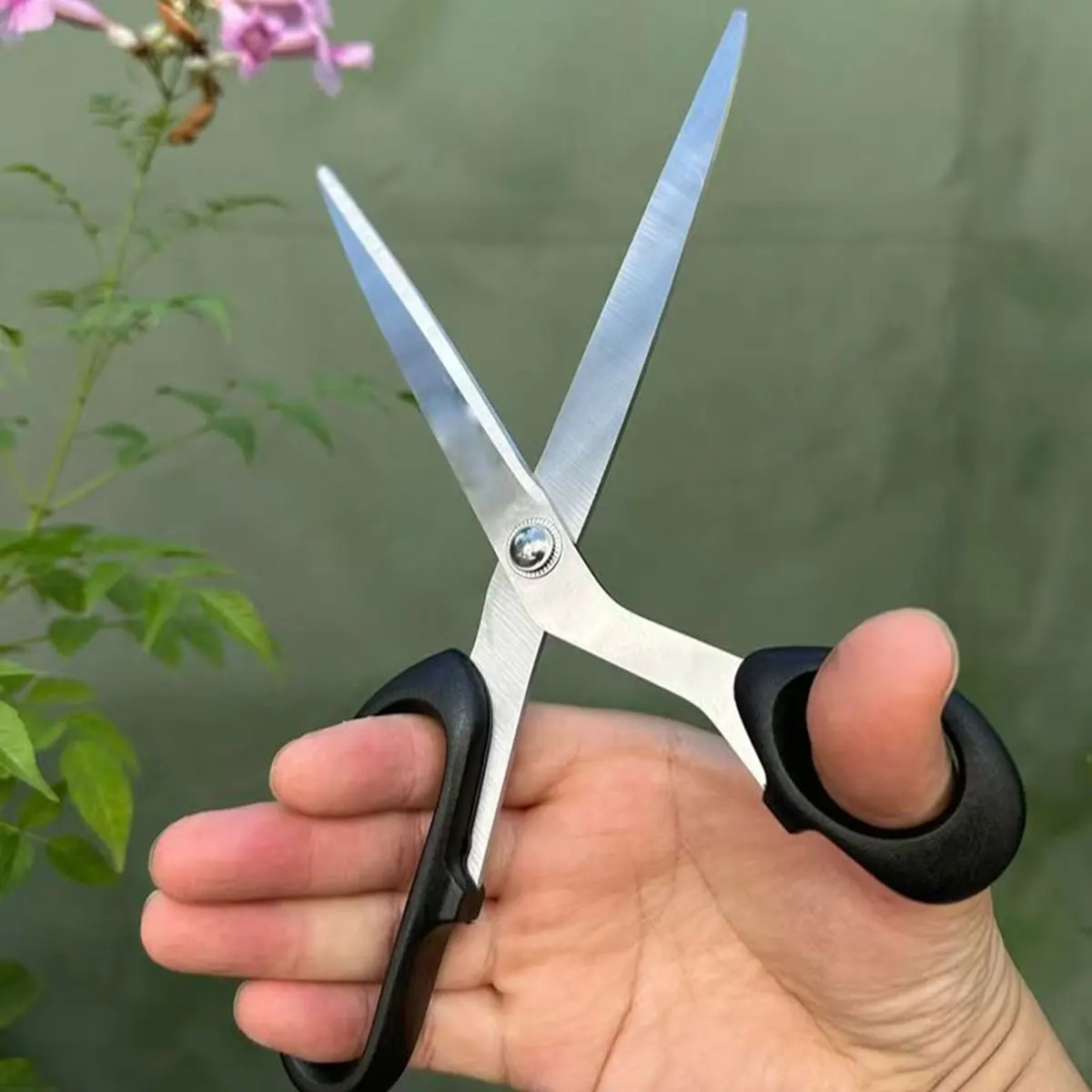 

1pc Black Gray Stainless Steel Barbecue Scissors Steak Kitchen Scissors Manufacturer Kitchen Tools Household Scissors