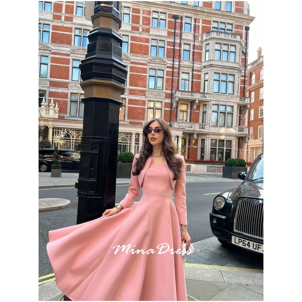 

Mina Customized Tea Long Sleeves Evening Dress Luxury Elegant Party Dress Dresses for Special Events Formal Occasion Dresses