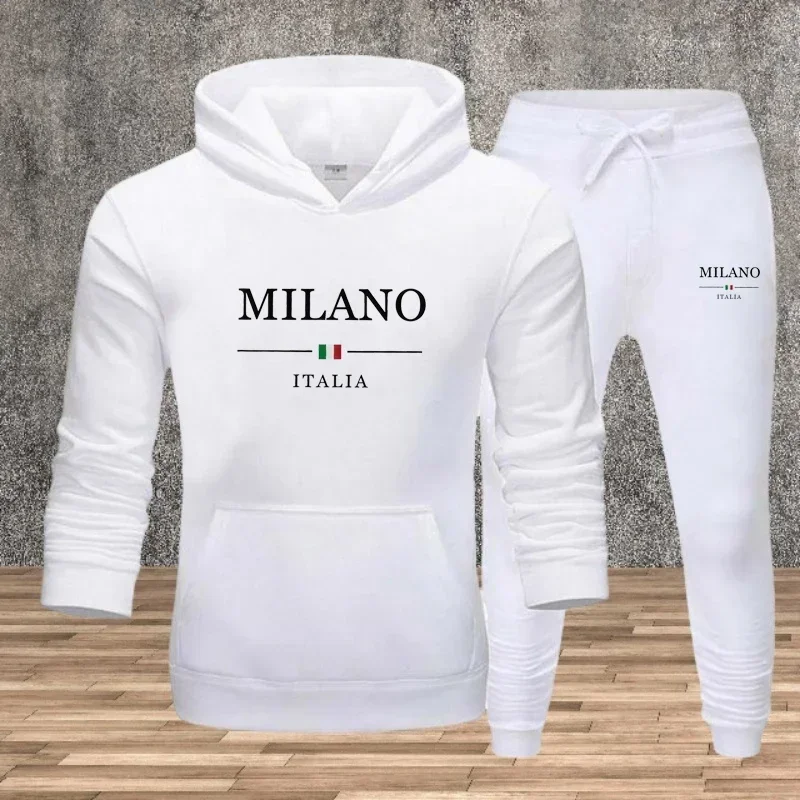 The 2025 Autumn New Men's and Women's Fashion Casual Sportswear, Outdoor Fitness Jogging Hoodie, Hoodie + Long Pants Set