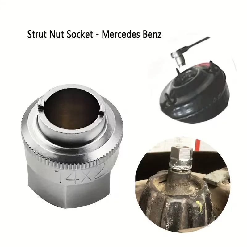 

14mm Strut Nut Socket For Mercedes Benz 14x25mm Chrome Molybdenum Steel Shock Absorber Suspension Removal Tool