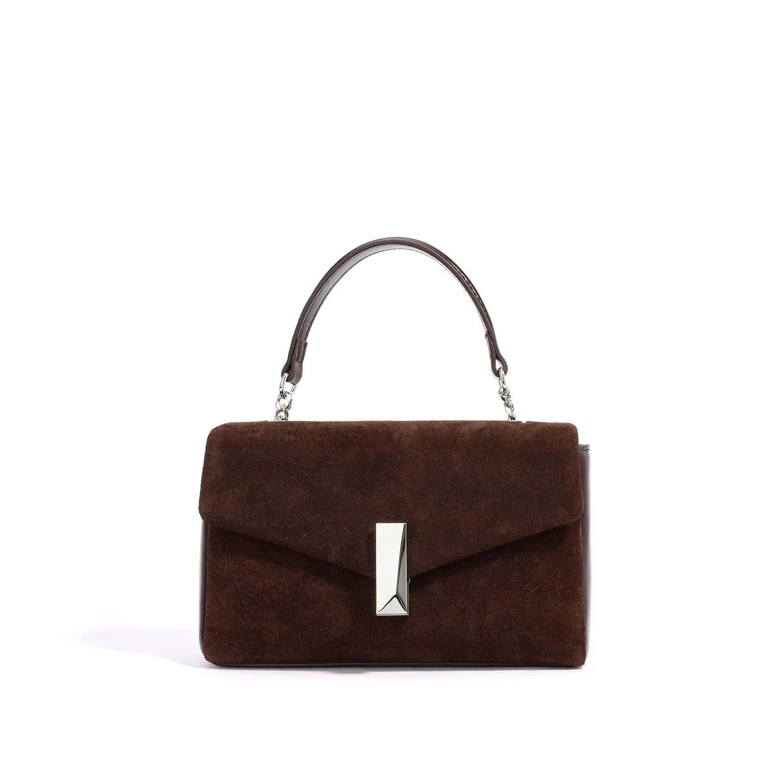 Genuine Leather Flap Design Small Square Bag Simple Versatile Commuter Cowhide Shoulder Bag Lady Chains Handbags - Image 5