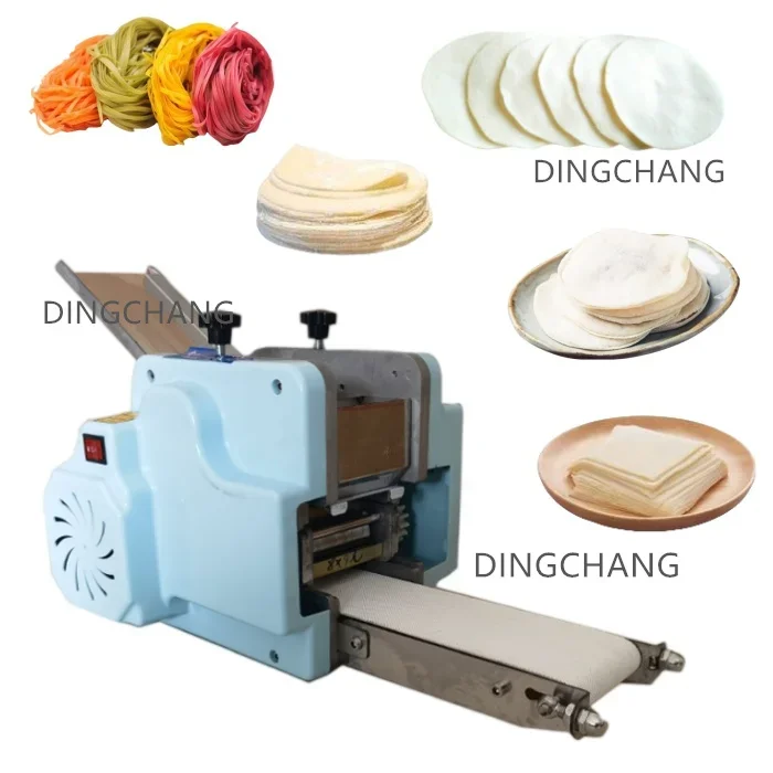 Mini table top round papad roti chapati maker Tortilla press Noodle Gyoza Wonton Sk in Dumpling Wrapper making Machine home use