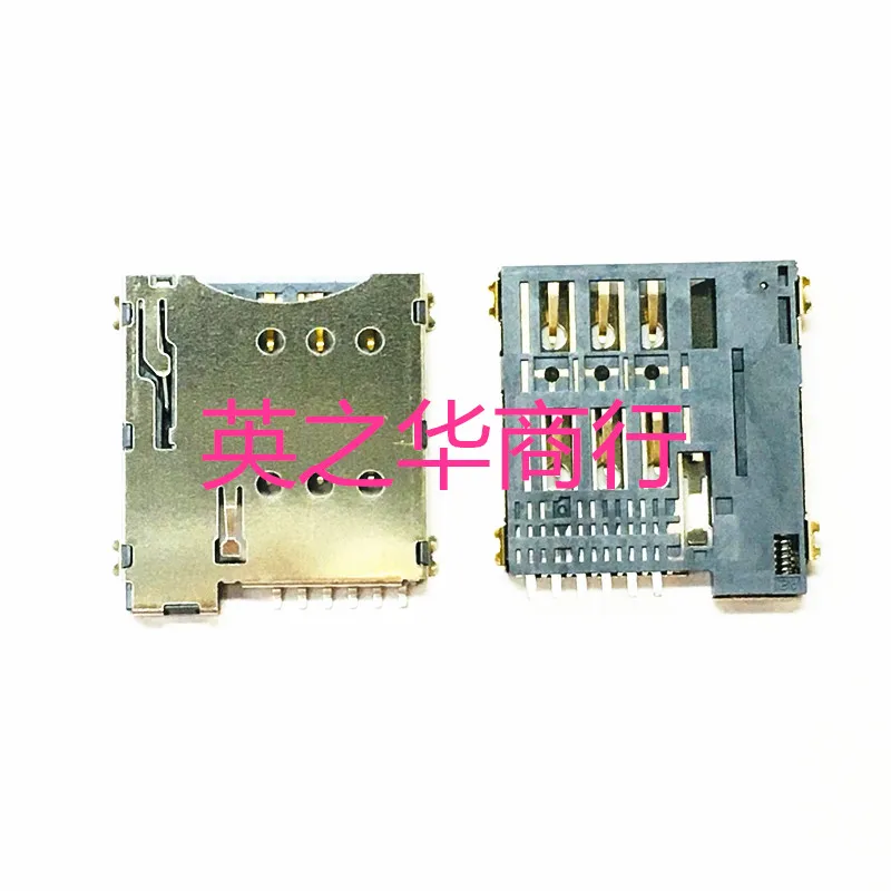 10pcs orginal new SIM card holder 6P external welding self-ejection MICRO SIM card slot SMC-202-6
