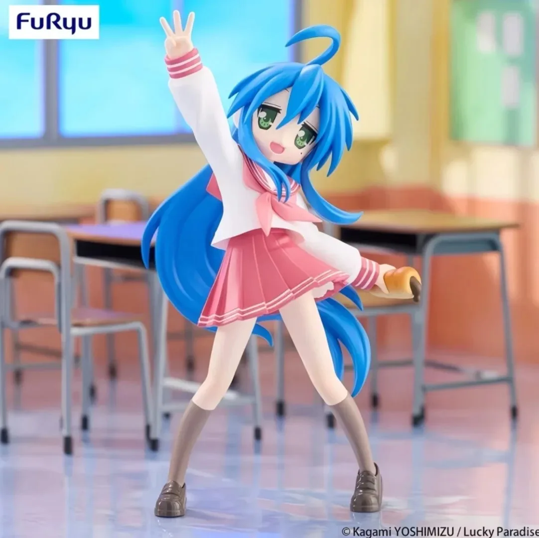 18CM Anime Izumi Konata Figur LuckyStar Figur Auf Lager Original FuRyu Modell Spielzeugpuppe Actionfigur Sammlerstück Geschenk PVC – Detail 1