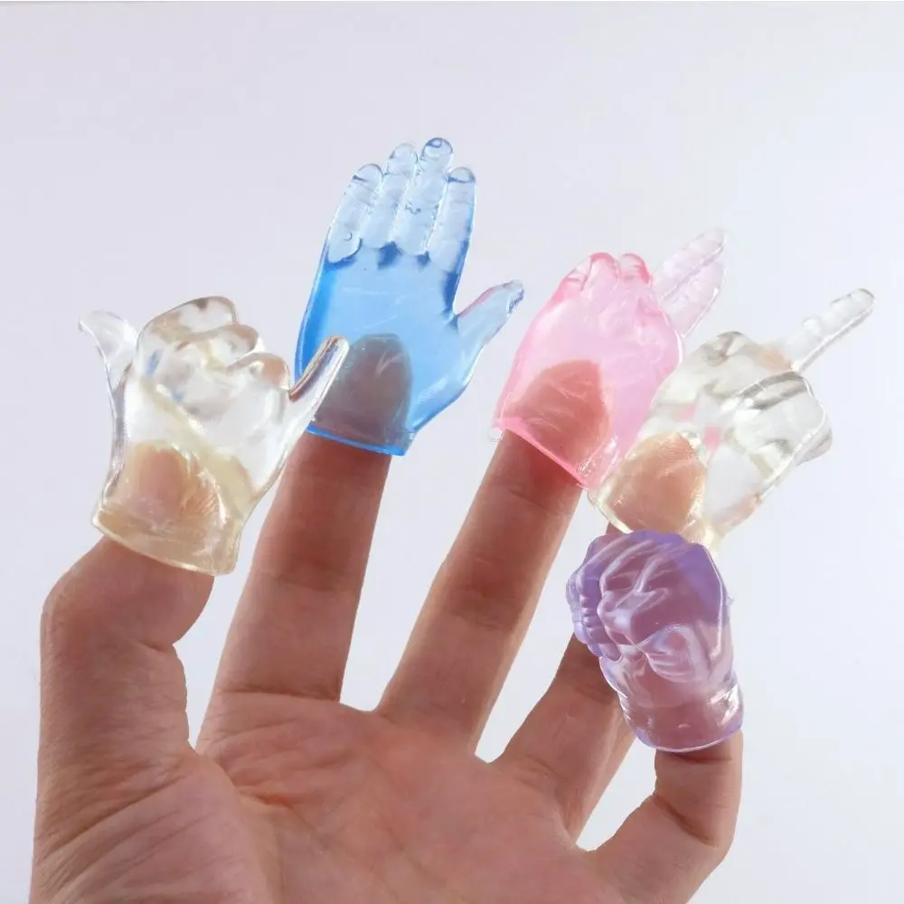 Small Hand Model Squeeze Toys Tiny Finger Hands Mini Funny Finger Puppets Creative Transparent Finger Toys Party