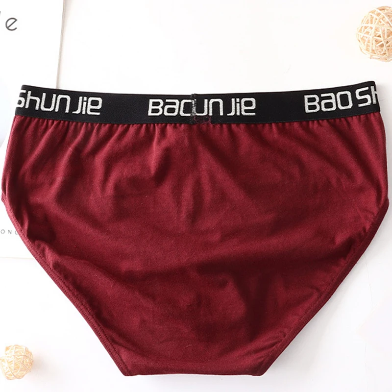 5 Pcs Briefs Men's Panties 100% Cotton Underpantmen  Men's Underwear Men's Cotton Plus Size Soft and Comfortable