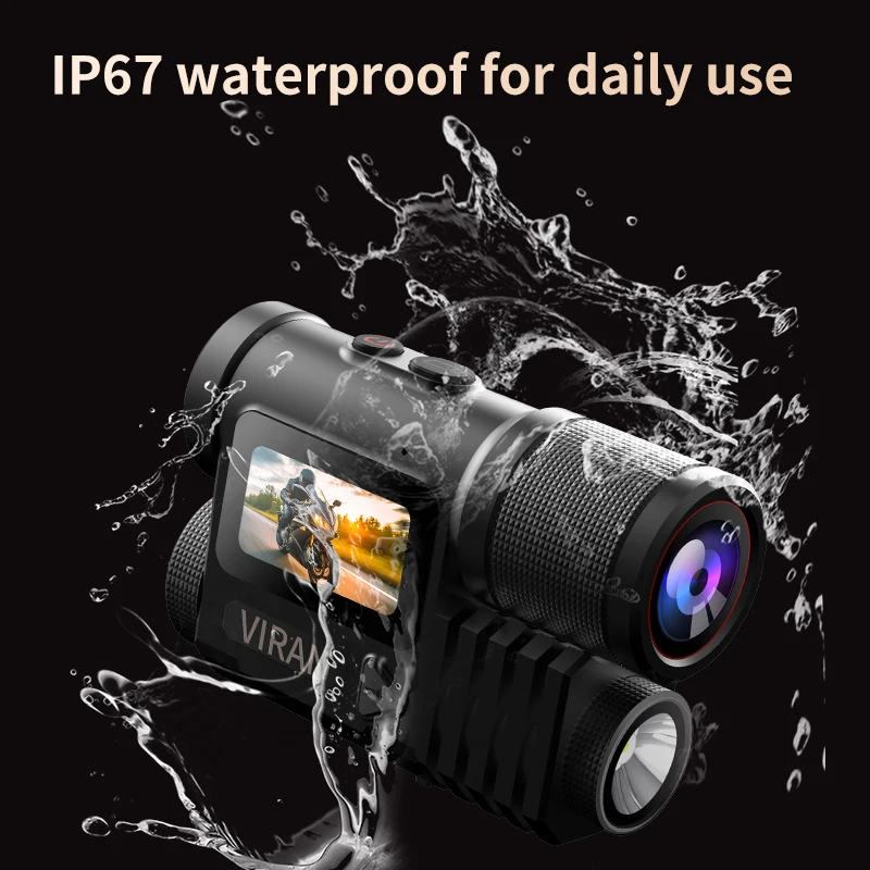 

Action camera 5K 30fps, 4K60FPS, WiFi anti-shake, motorcycle helmet recorder, built-in flash, voice control supported