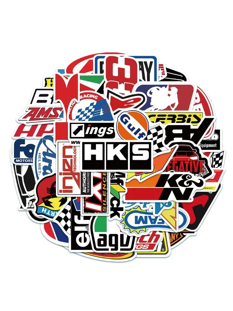 AliExpress 50/100PCS JDM Racing Car Modification Stickers Graffiti for Motorcycle Bike Skateboard Helmet Laptop Luggage Decals