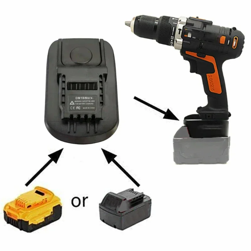 Battery Adapter For Makita/Bosch/Dewalt/Milwaukee 18V Li-Ion Battery Convert to For Worx 4PIN Power Tools Use For Milwaukee