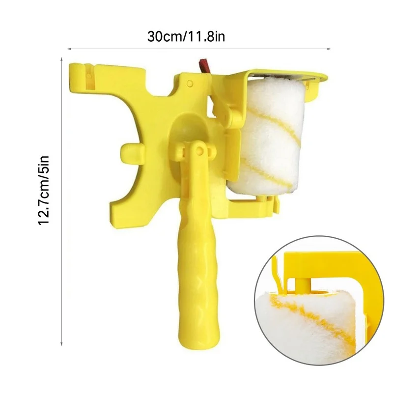 Profesyonel boya rulo 2-Pack yedek boya Brush ile fırça aracı çok fonksiyonlu ev odası duvar tavanlar için