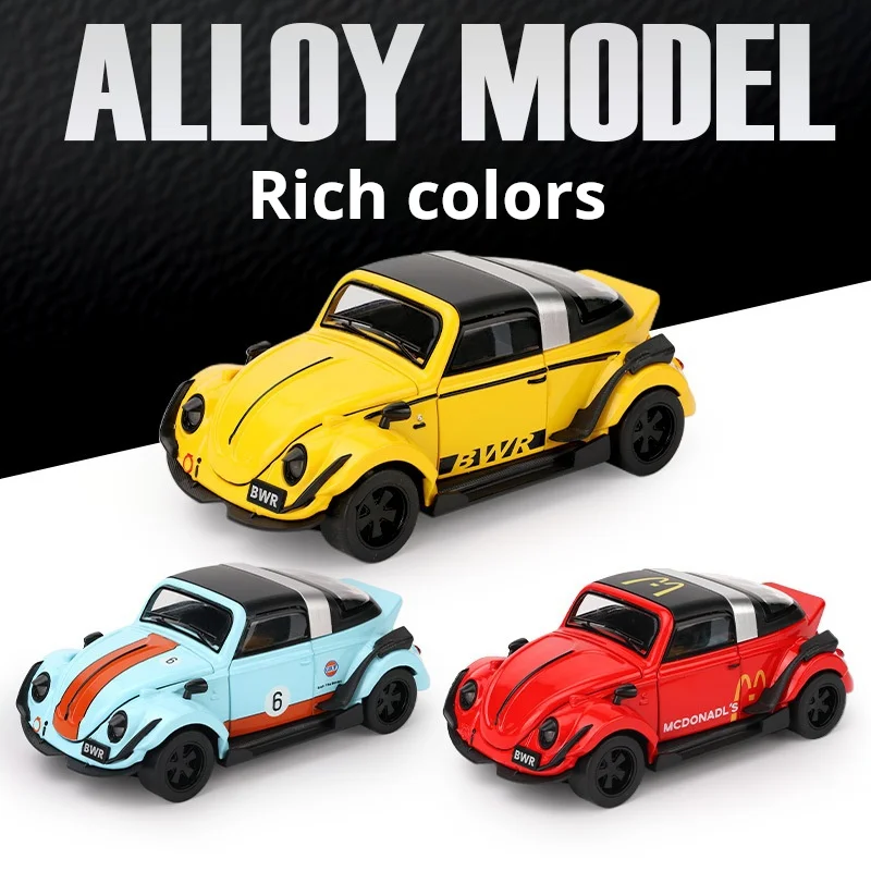 

Simulation 1:32 Beetle Alloy Sound Car Model Puzzle Toy High Detail Ornament Collection Gift