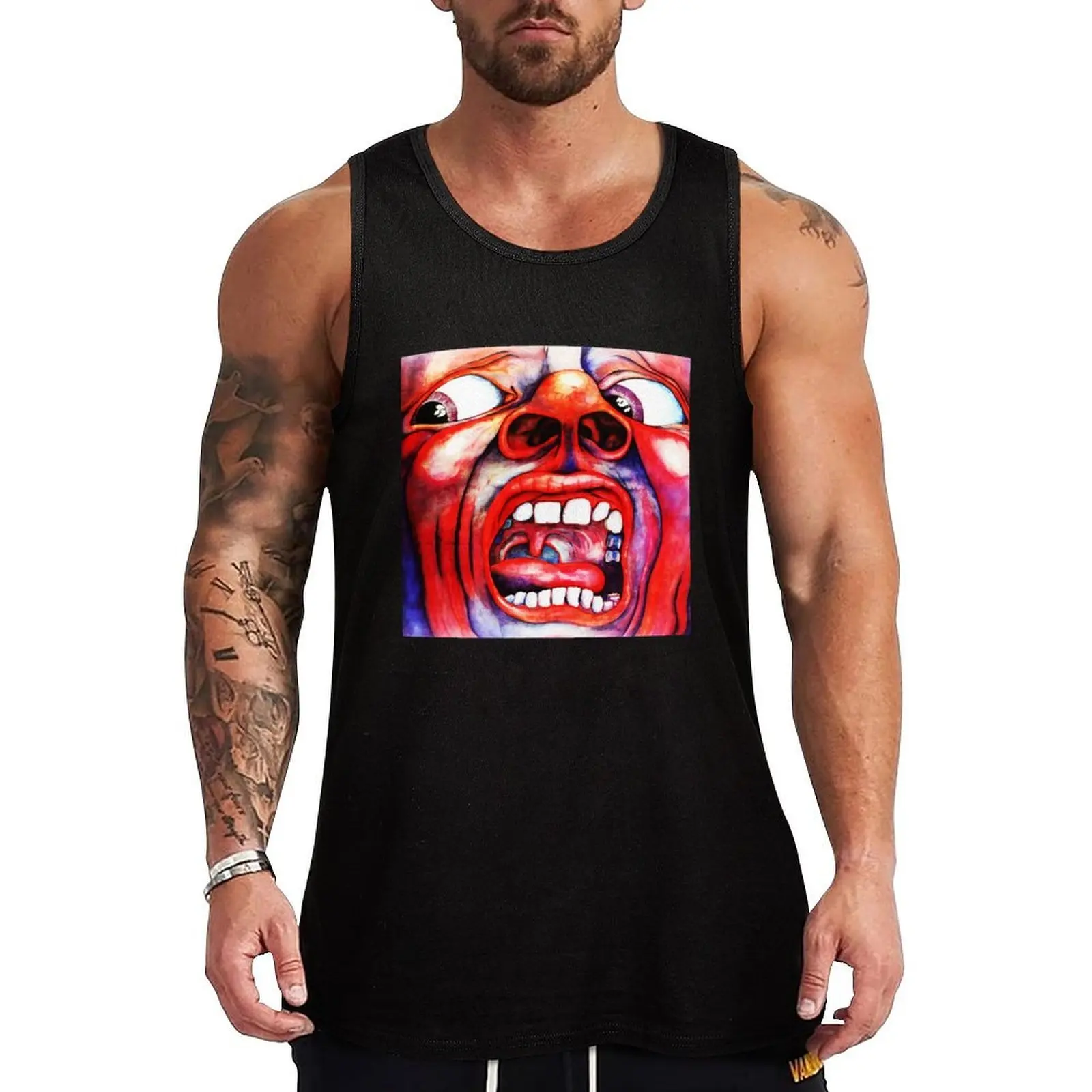 Camiseta Lambegede King Crimson, camiseta King Crimson para fans, camiseta sin mangas de secado rápido para correr, trotar y hacer deporte