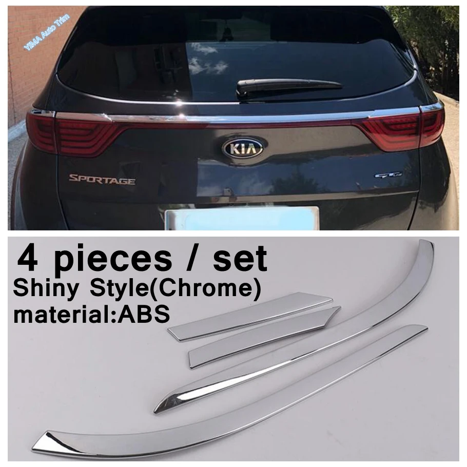 ABS Chrome Exterior Rear Tail Light Lamp Eyelid Eyebrow Cover Trim 4PCS For KIA Sportage 2016 2017 2018 Modification Accessories