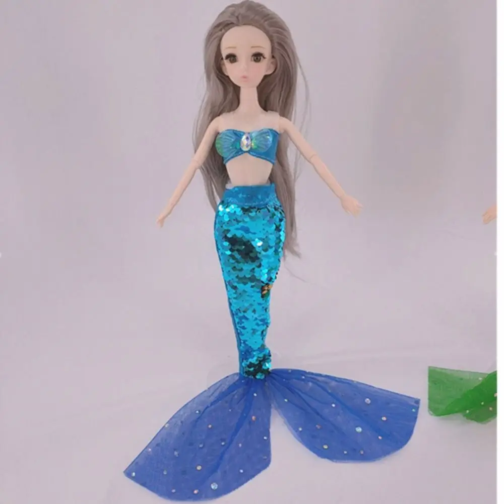 Crossdress fiaba per bambola 1/6 coda di sirena abito da sposa bambola vestiti cosplay set di vestiti per bambole a sirena