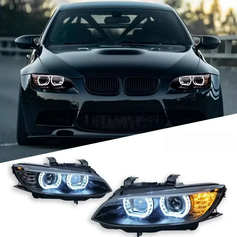 

E92 E93 Upgrade Headlights For BMW 3 Series M3 2006-2012 LED Headlight 330i 335i DRL Hid Head Lamp Modified Angel Eye Bi Beam