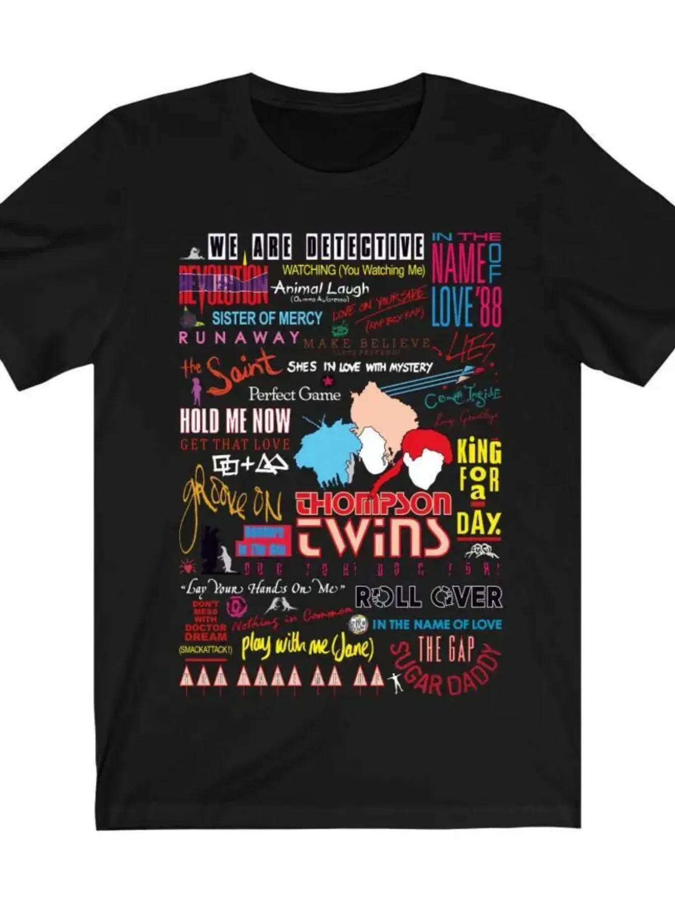 

Thompson Twins - Типографический монтаж - Футболка унисекс, все размеры от S до 3XL, мужская одежда, кавайная одежда, кавайная одежда, Тоторо, тренажерный зал