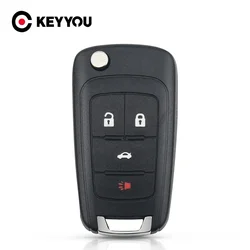 KEYYOU Flip Folding Remote Car Key Shell Fob For Vauxhall Opel Astra J Corsa E Insignia Zafira C 5 Buttons With Screw