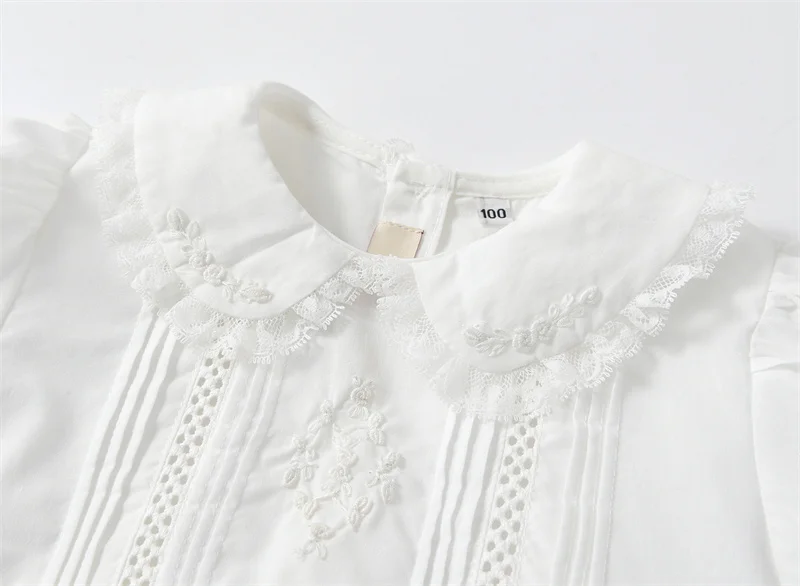 Clibeso 2024 Kids Spanish Clothes Girls HandMade White Dress with Big Bow Baby Lace Embrodiery Dresses Children Elegant Frocks