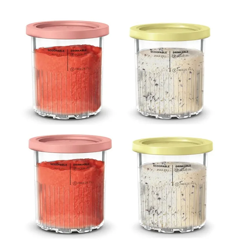 

A67M-For Ninja Creami Deluxe 11-In-1 XL Family Size NC500/NC501 Pints 24 Oz - Dishwasher Safe, BPA-Free, Leak Proof