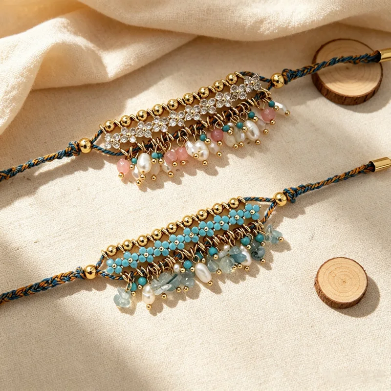 Bohemian Tassel Braided Bracelet for Women Vintage Color Contrast Beaded Hand Jewelry Ethnic Niche Accessories