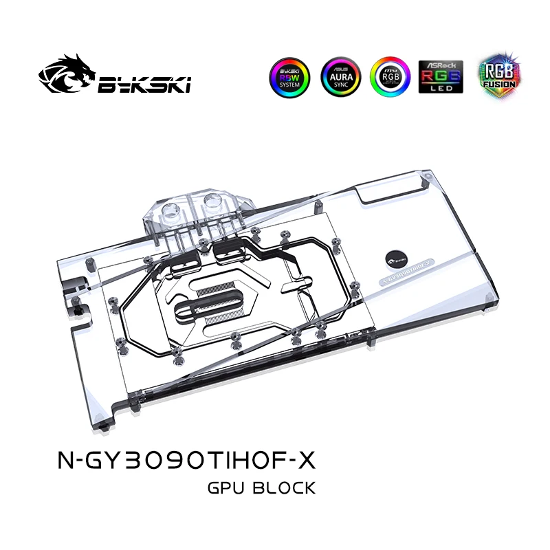 Bykski N-GY3090TIHOF-X GPU Water Block For GALAX GeForce RTX 3090TI HOF OC Lab Edition VGA Water Cooler Block