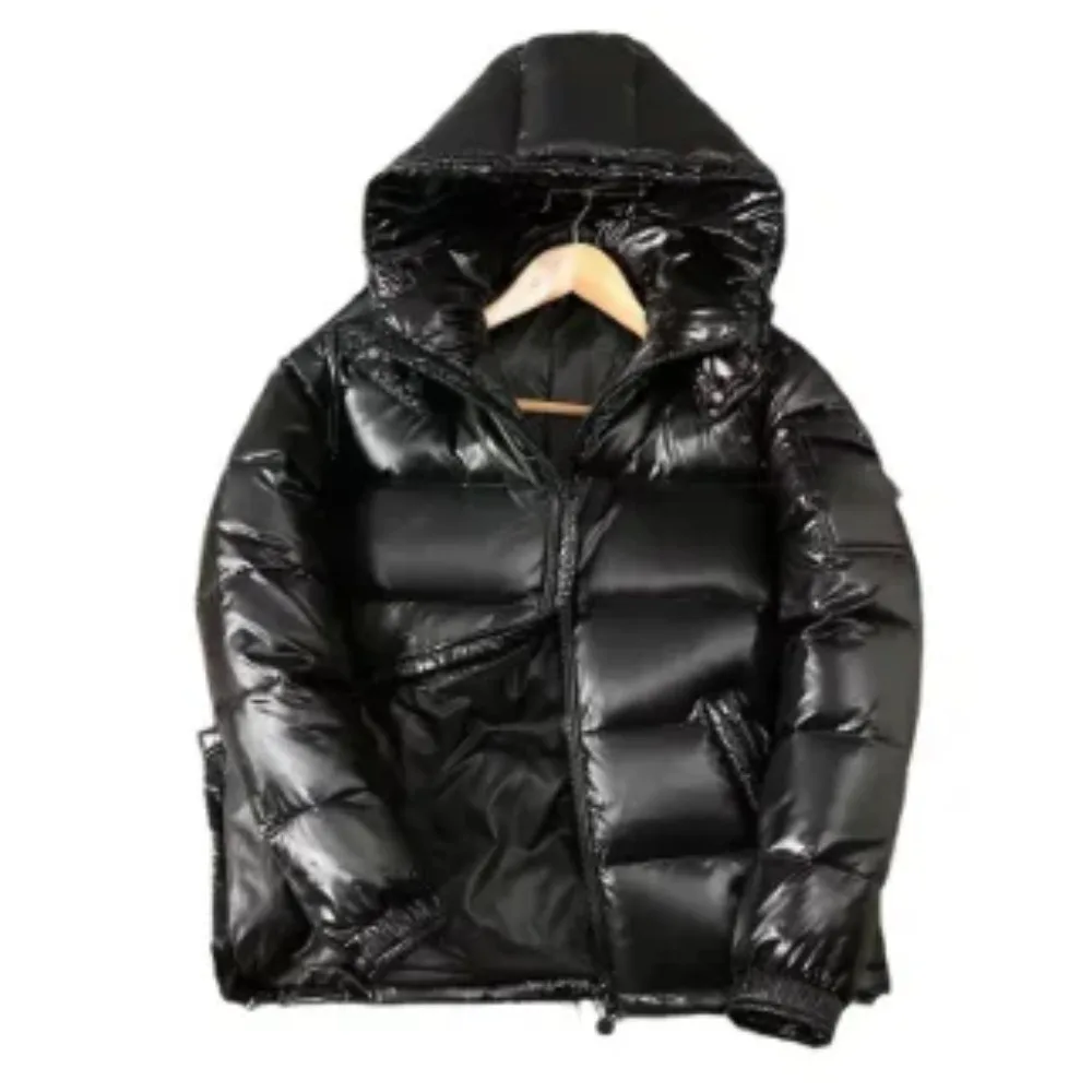 

High Quality Outdoor Windproof Parka Thicken Warm Puffer Tops Winter Hooded Shiny Down Coats Mens Casual White Duck Down Jackets