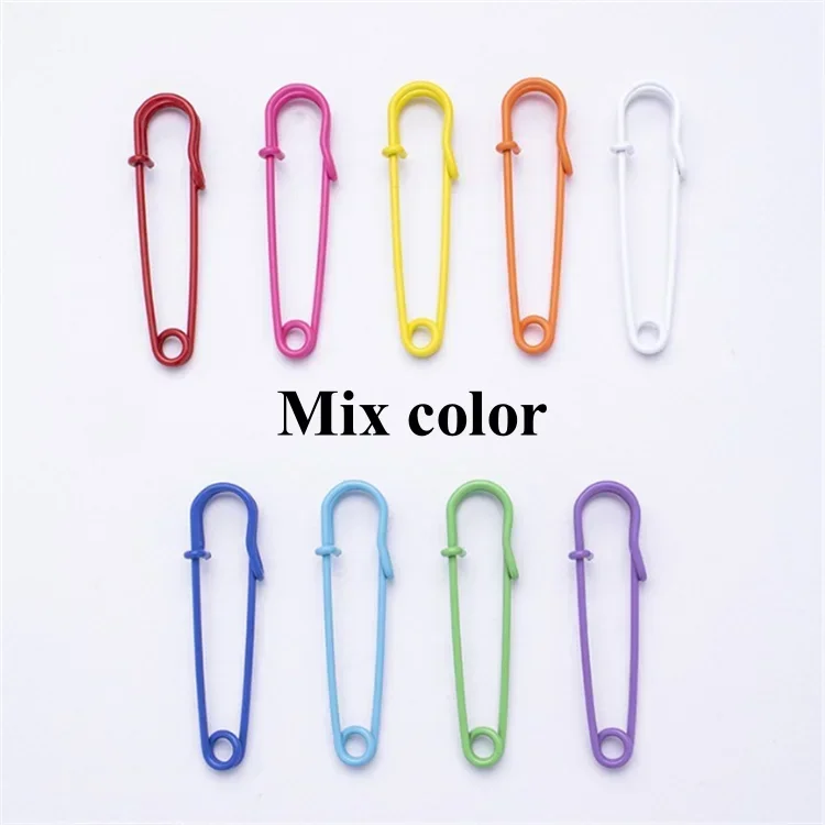 

100PCS Colorful Safety Pins (50mm-100mm) - Large Decorative Pins for Sweaters, Shawls, Blankets & DIY Crafts - Candy-Colored