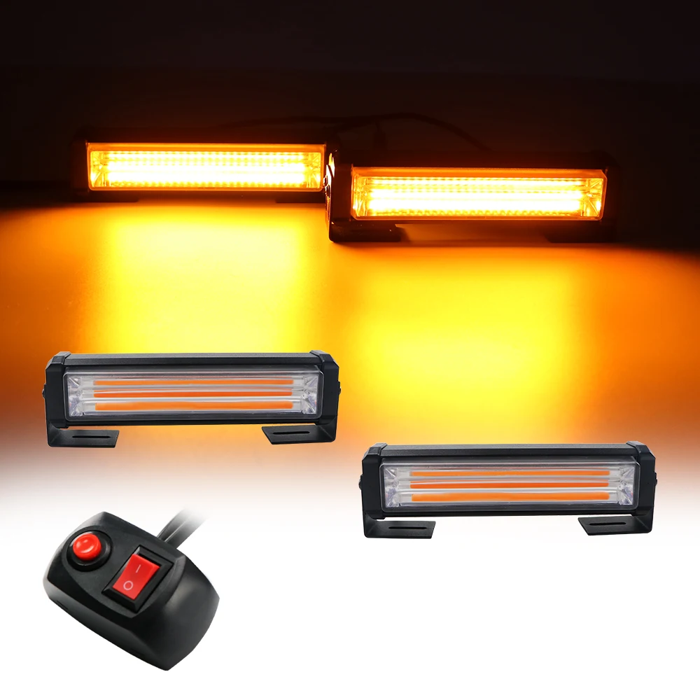 

40W COB Car LED Light Strobe Fireman Police Flashing Emergency Beacon Warning Signal Lamp Red Blue Yellow White 12V 24V