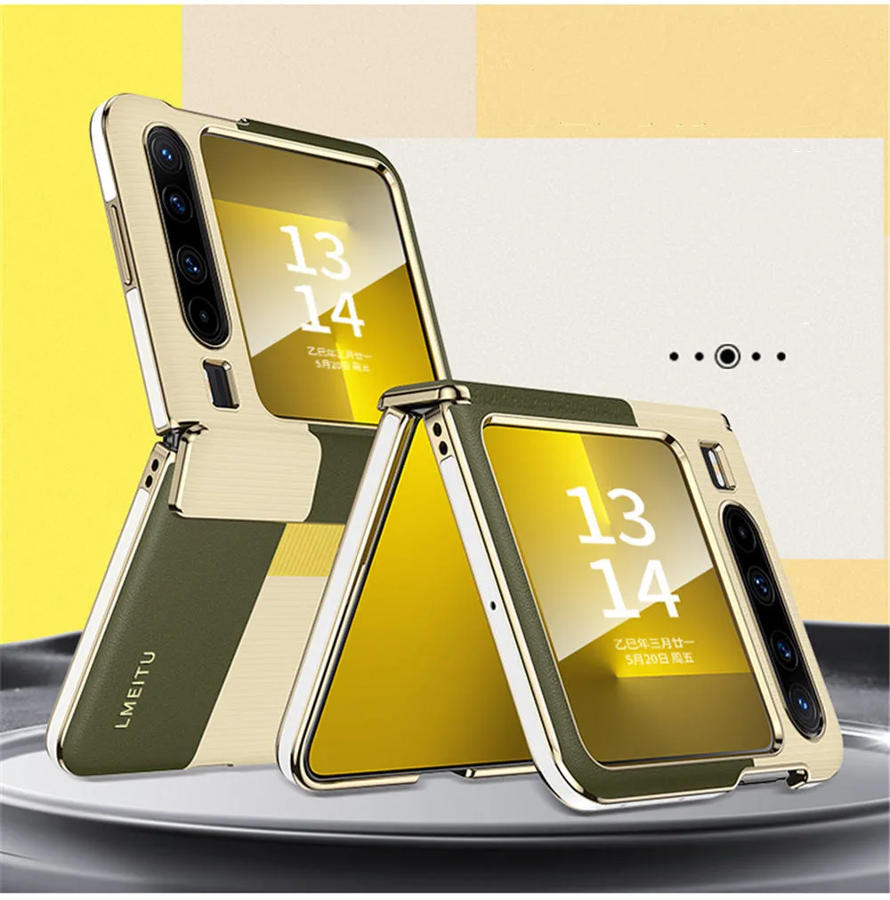 เคสบานพับแม่เหล็กหนังวัวแท้สําหรับ Huawei Pura X Business Cover