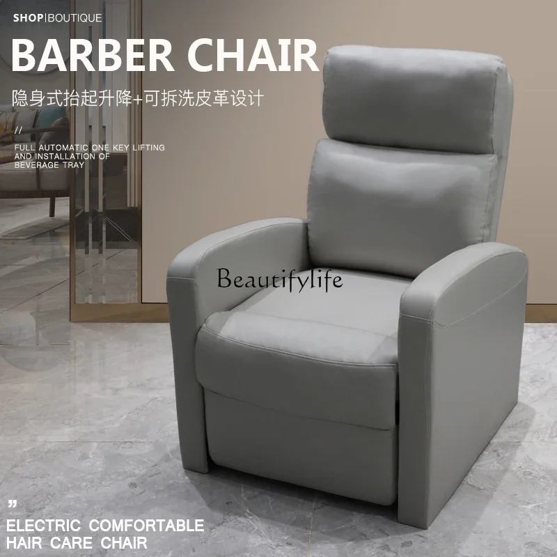 Barber Electric Hair Care Chair for Hair Salon Hot Dyeing Hair Care Shop Can Put down Chair