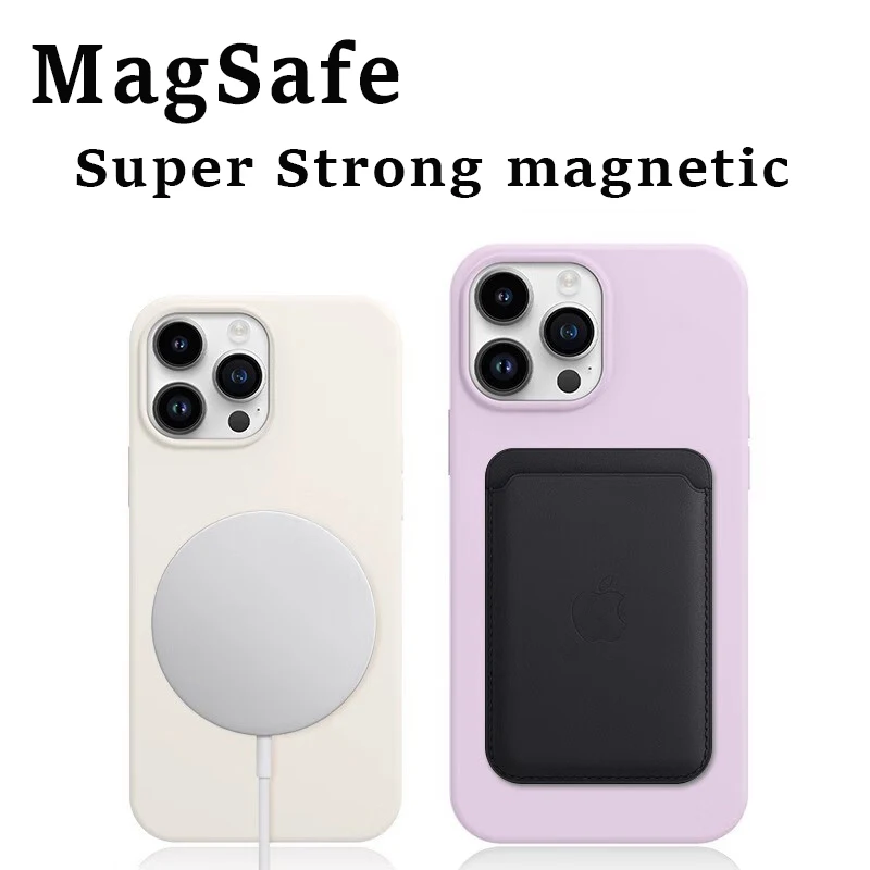 Für Magsafe Original Magnetische Fall Für iPhone 16 15 14 13 Pro Max Plus Drahtlose Lade Fall Officia Flüssigkeit Silikon Telefon Abdeckung – Detail 7