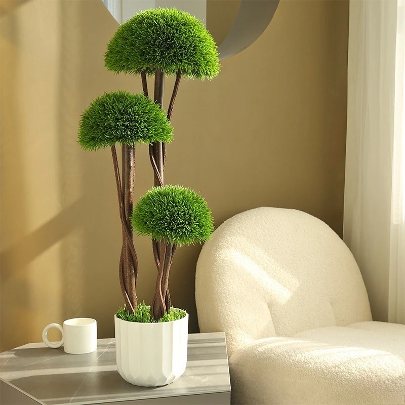 

Artificial tree Special-shaped fake tree Mushroom Bonsai office Green plant Pine needle Hotel lobby Garden decoration
