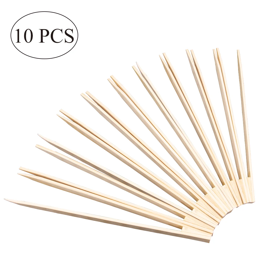 

10Pcs 12cm Bamboo Wood Clip Gold Foil Aluminum Foil Tool Party Decoration Light and Easy To Carry Environmental Friendly