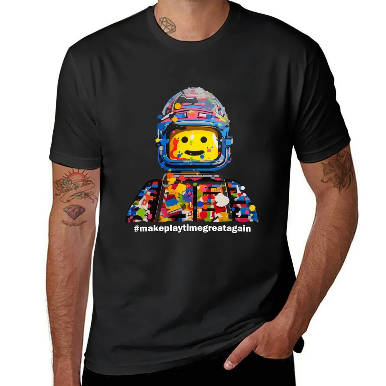 Make playtime great again colorful spaceman T-Shirt anime Blouse mens graphic t-shirts big and tall