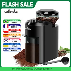 Molinillo de café eléctrico Wancle, molinillo de rebaba ajustable, molinillo de café cónico con 28 ajustes de molienda precisos, 220V/120V