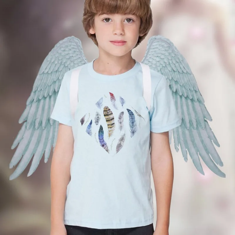 Realistic Adult Kids Angel Wings Black White Angel Wings for For Halloween Costume Props and Cosplay Accessories